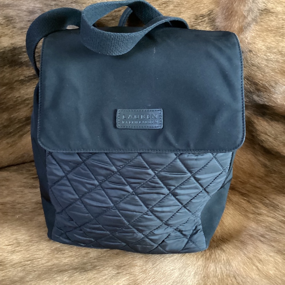 Lauren Ralph Lauren Padded Black Backpack